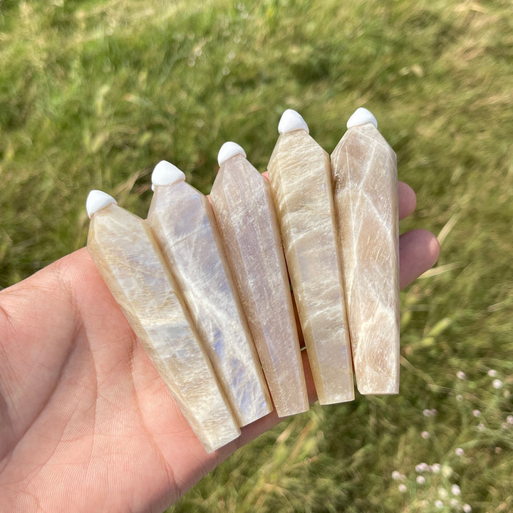 Natural Crystal Exquisite Moonstone Wand