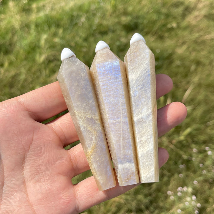 Natural Crystal Exquisite Moonstone Wand
