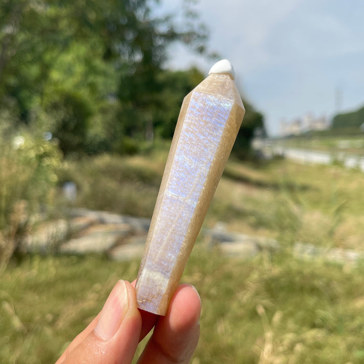 Natural Crystal Exquisite Moonstone Wand