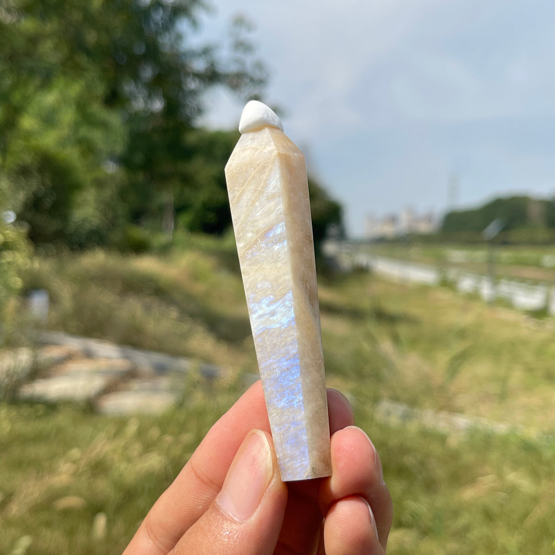 Natural Crystal Exquisite Moonstone Wand