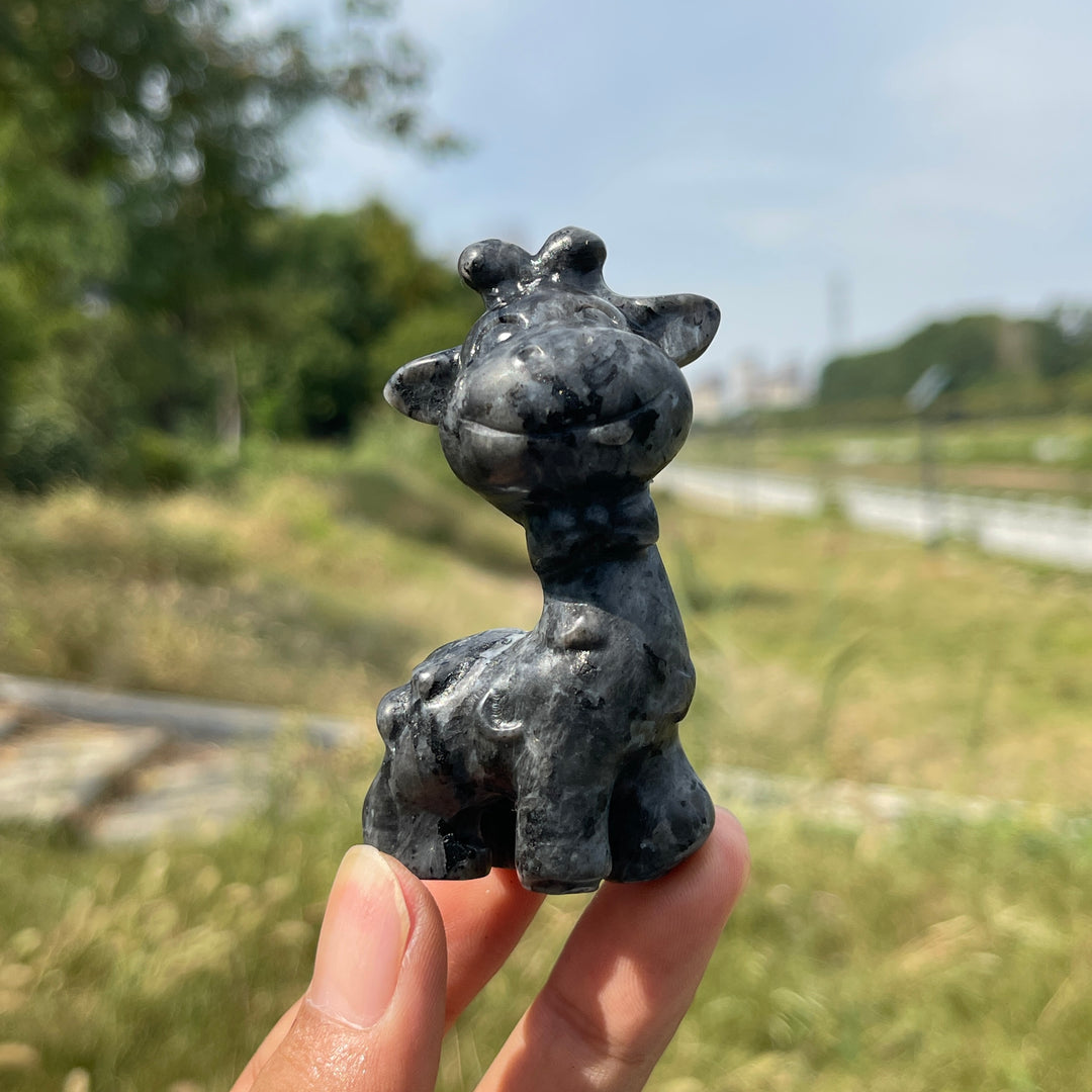 Natural Crystal Carving Standing Giraffe