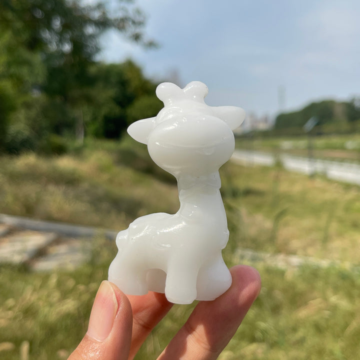 Natural Crystal Carving Standing Giraffe