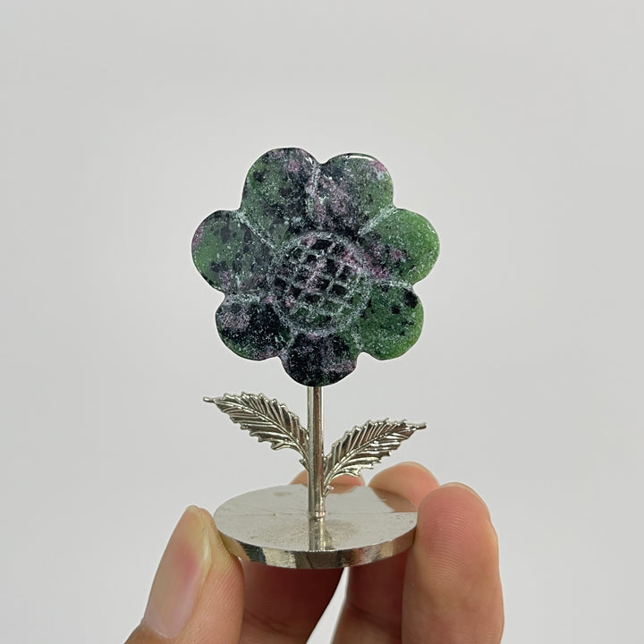 Natural Crystal Sun Flower Ornament