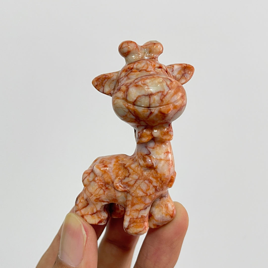 Natural Crystal Carving Standing Giraffe