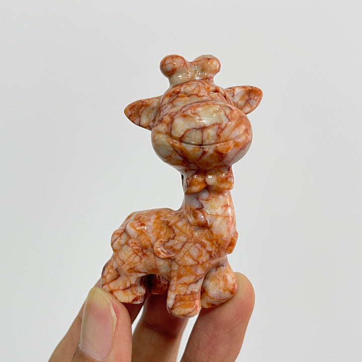 Natural Crystal Carving Standing Giraffe