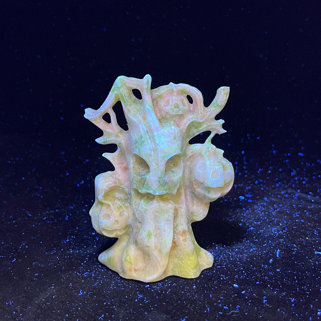 Natural Crystal Carving Ghost Pumpkin Tree