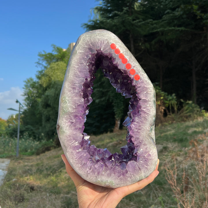 Unique,Imperfect Amethyst Portal With Stand