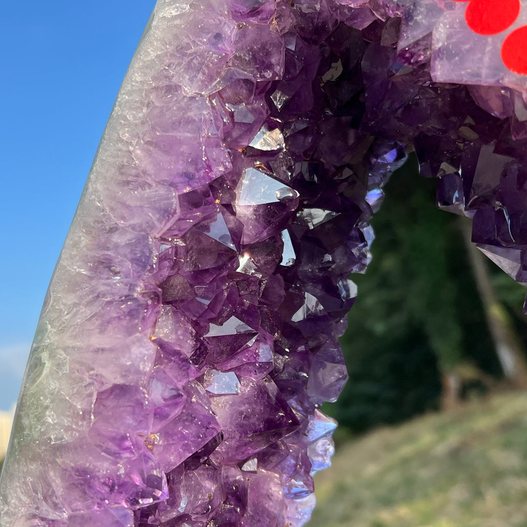 Unique,Imperfect Amethyst Portal With Stand