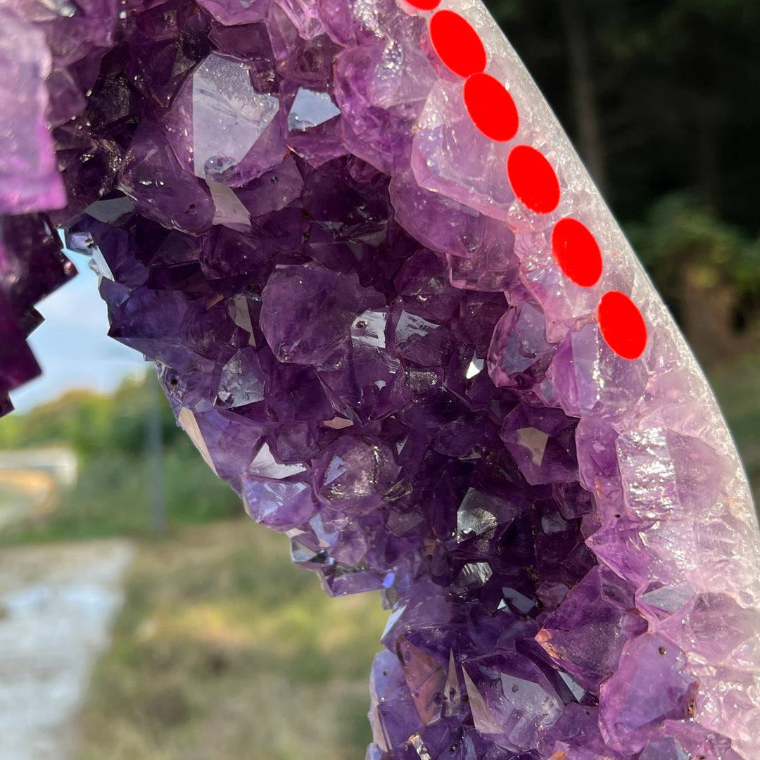 Unique,Imperfect Amethyst Portal With Stand