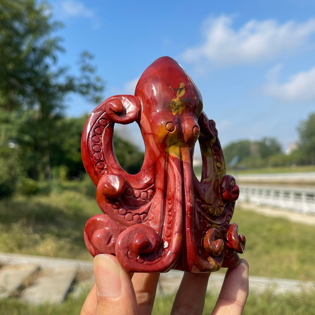 Unique,A Slightly Imperfect Natural Crystal Vivid Mookaite Octopus