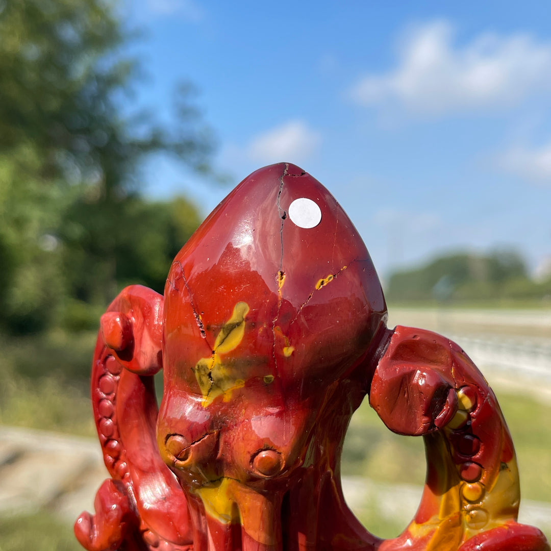 Unique,A Slightly Imperfect Natural Crystal Vivid Mookaite Octopus
