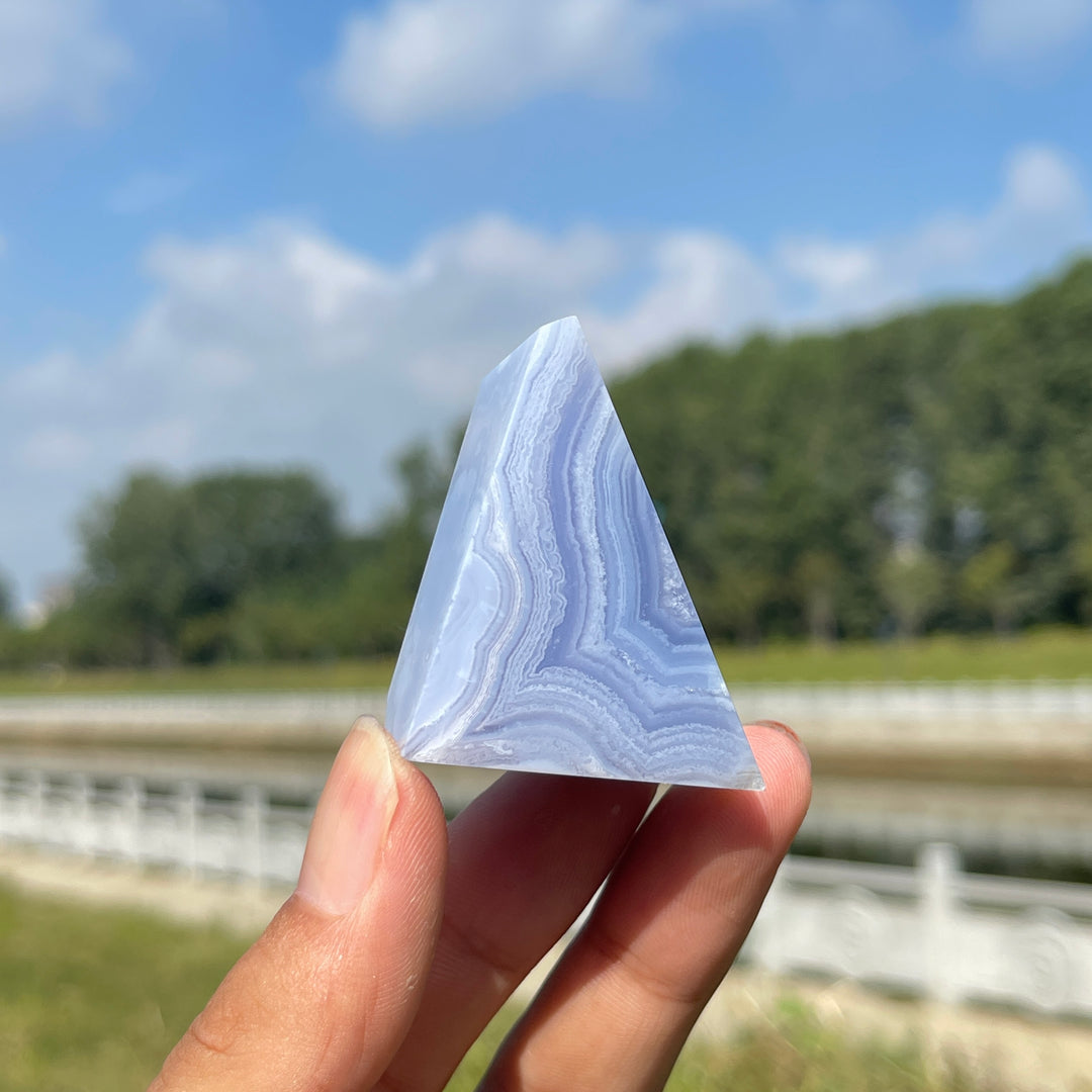 Unique,Natural Crystal Blue Lace Agate Freeform