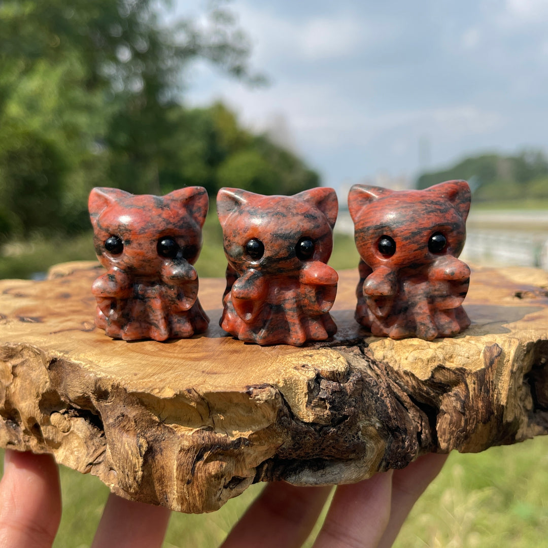 Natural Crystal Carving Adorable Ghost Cat