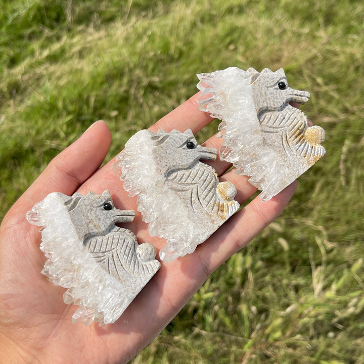 Natural Crystal Cluster Seahorse