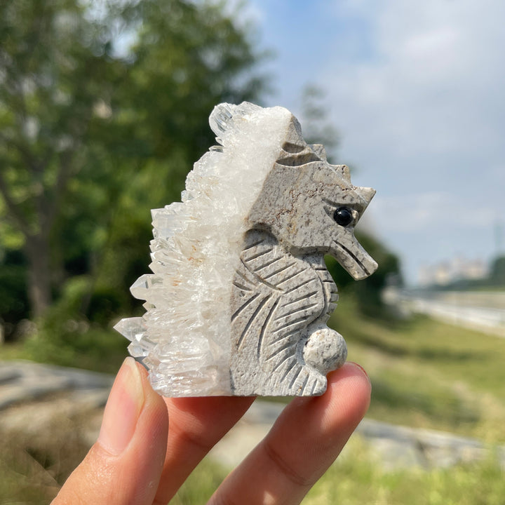 Natural Crystal Cluster Seahorse
