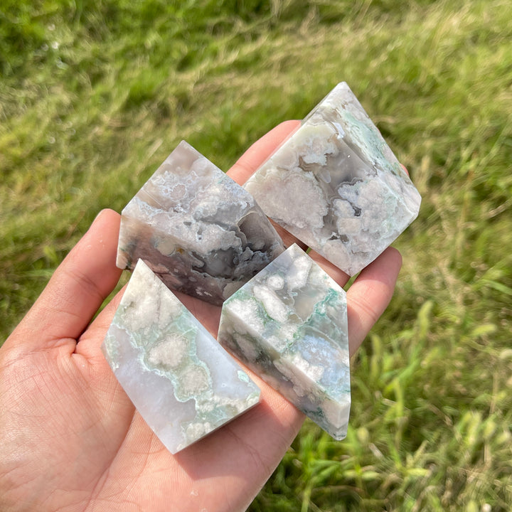 Natural Crystal Exquisite Flower Agate Freeform
