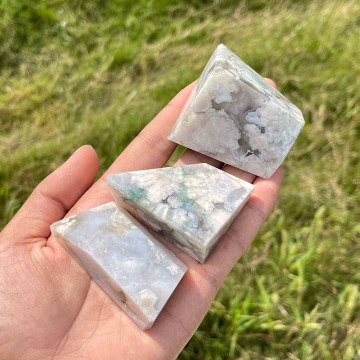Natural Crystal Exquisite Flower Agate Freeform