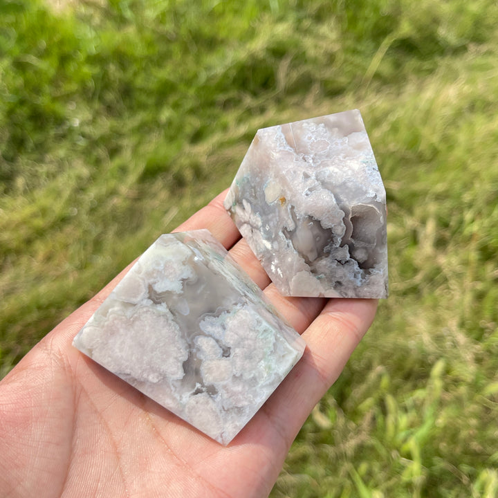 Natural Crystal Exquisite Flower Agate Freeform