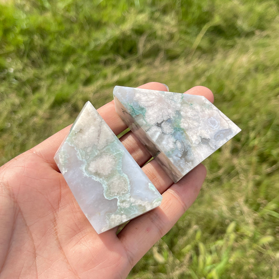 Natural Crystal Exquisite Flower Agate Freeform