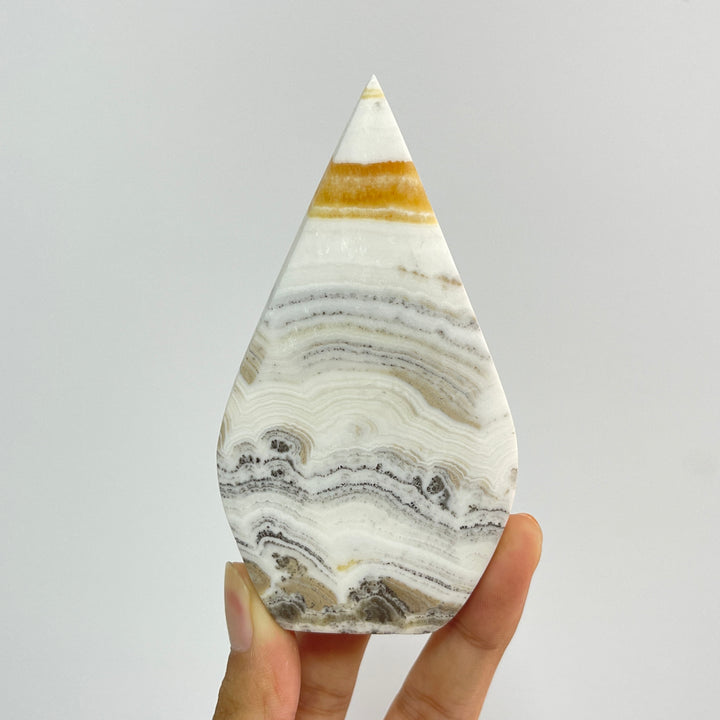 Natural Crystal Dendritic Calcite Teardrop
