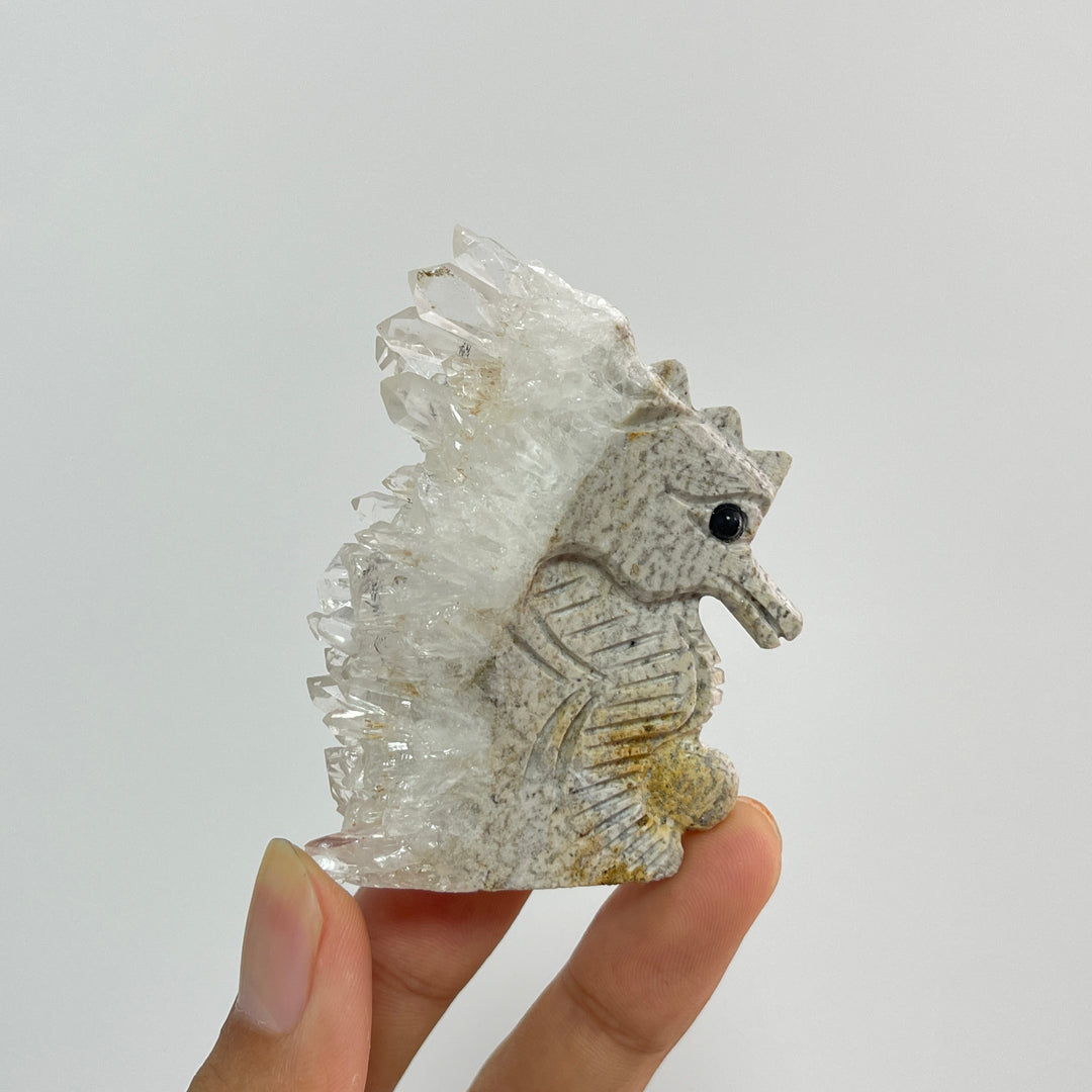 Natural Crystal Cluster Seahorse