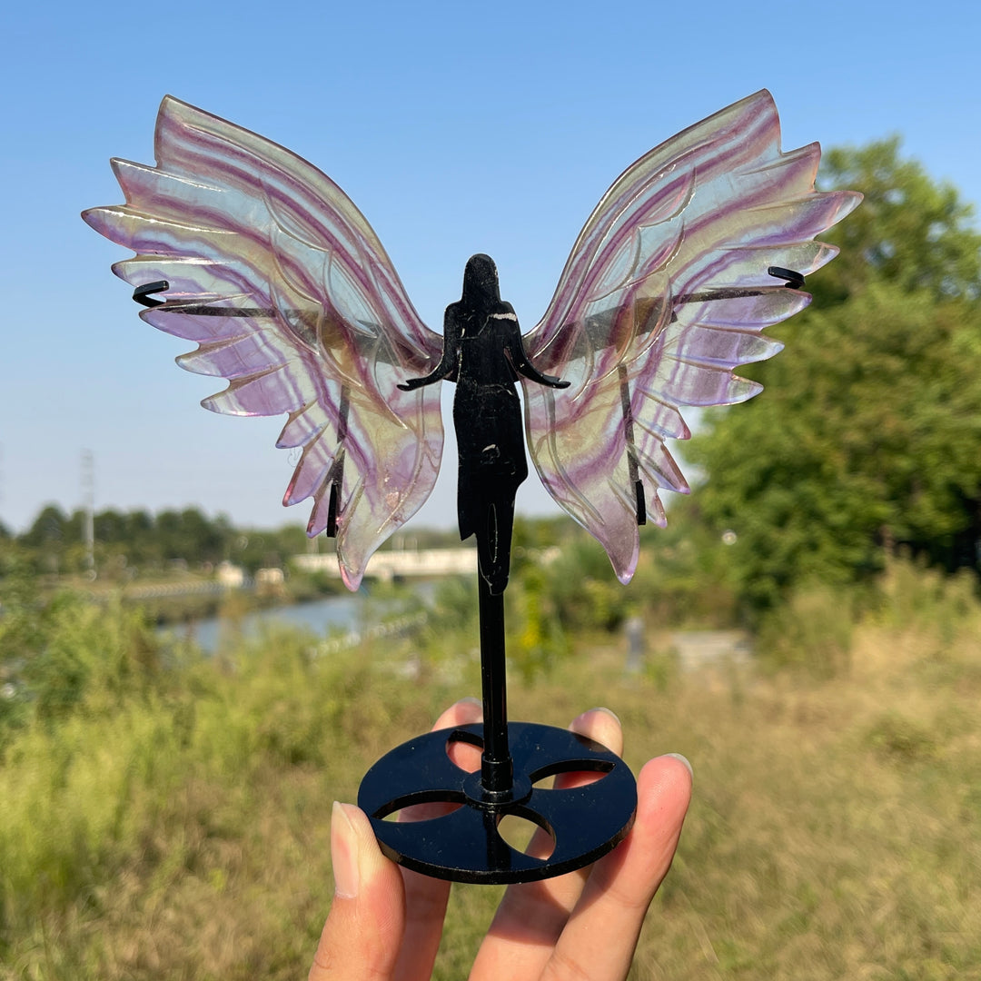 Unique,A Slightly Imperfect Natural Fluorite Angel Wings