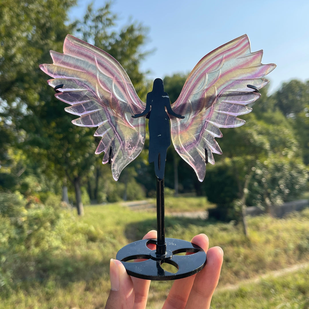 Unique,A Slightly Imperfect Natural Fluorite Angel Wings