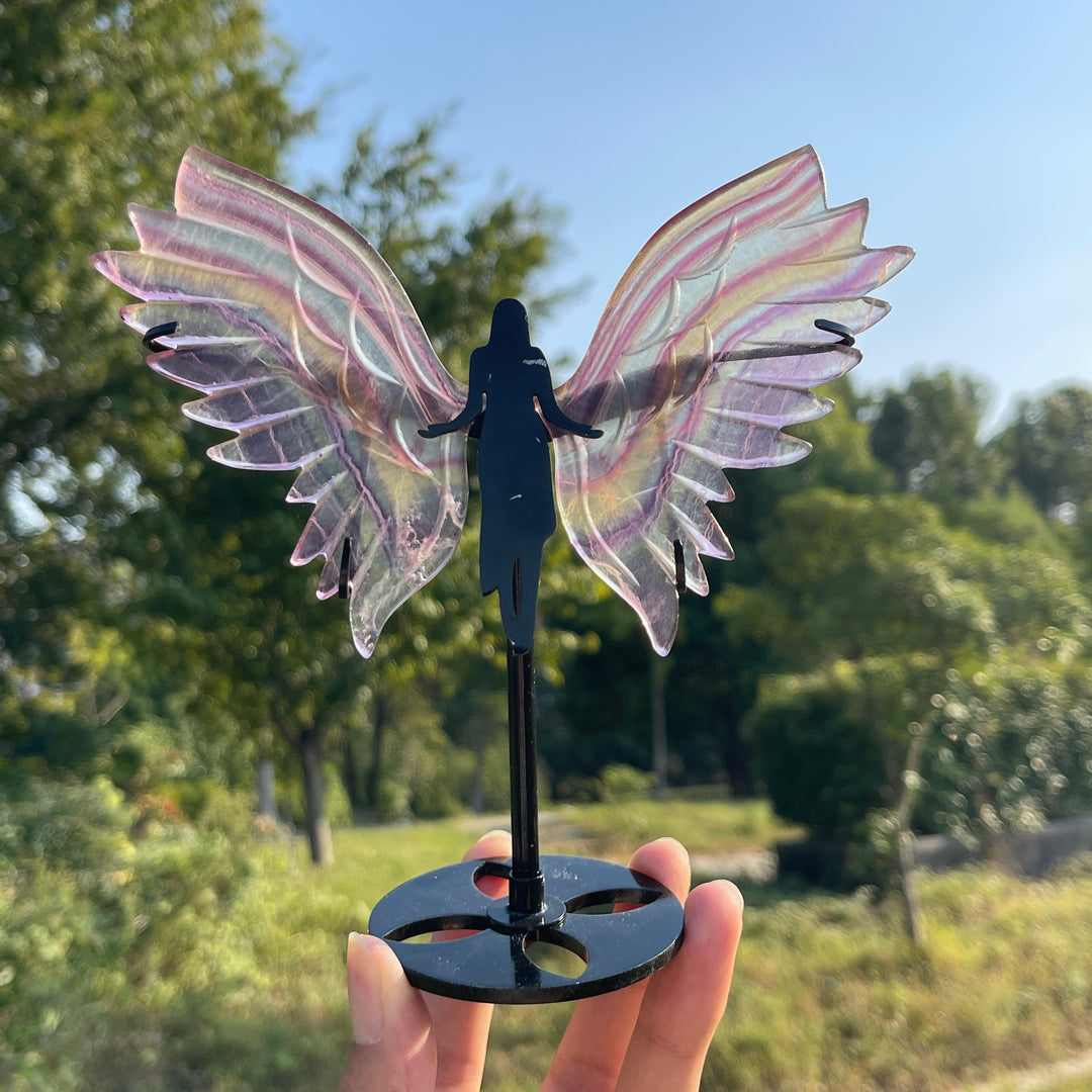 Unique,A Slightly Imperfect Natural Fluorite Angel Wings