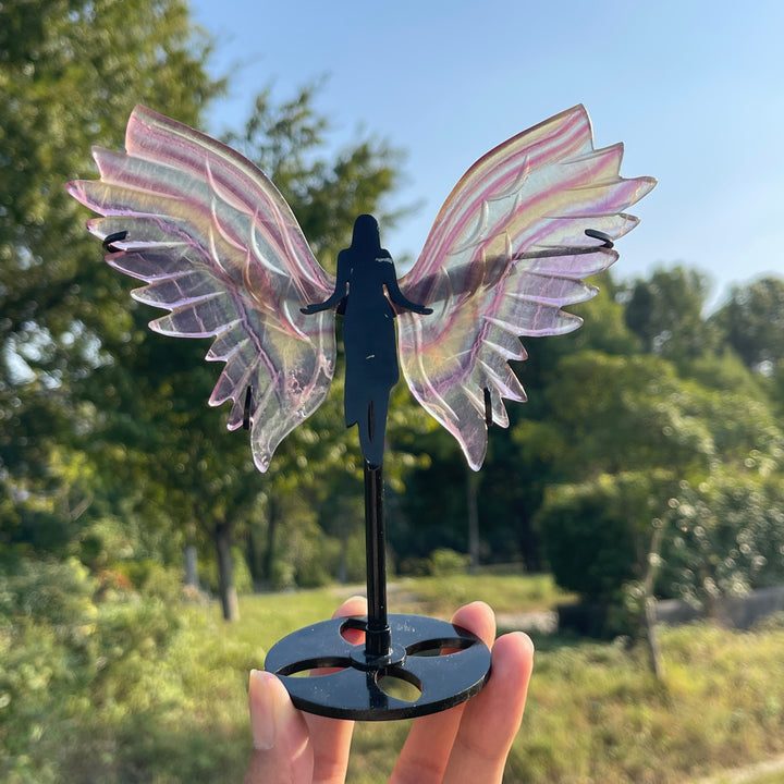 Unique,A Slightly Imperfect Natural Fluorite Angel Wings