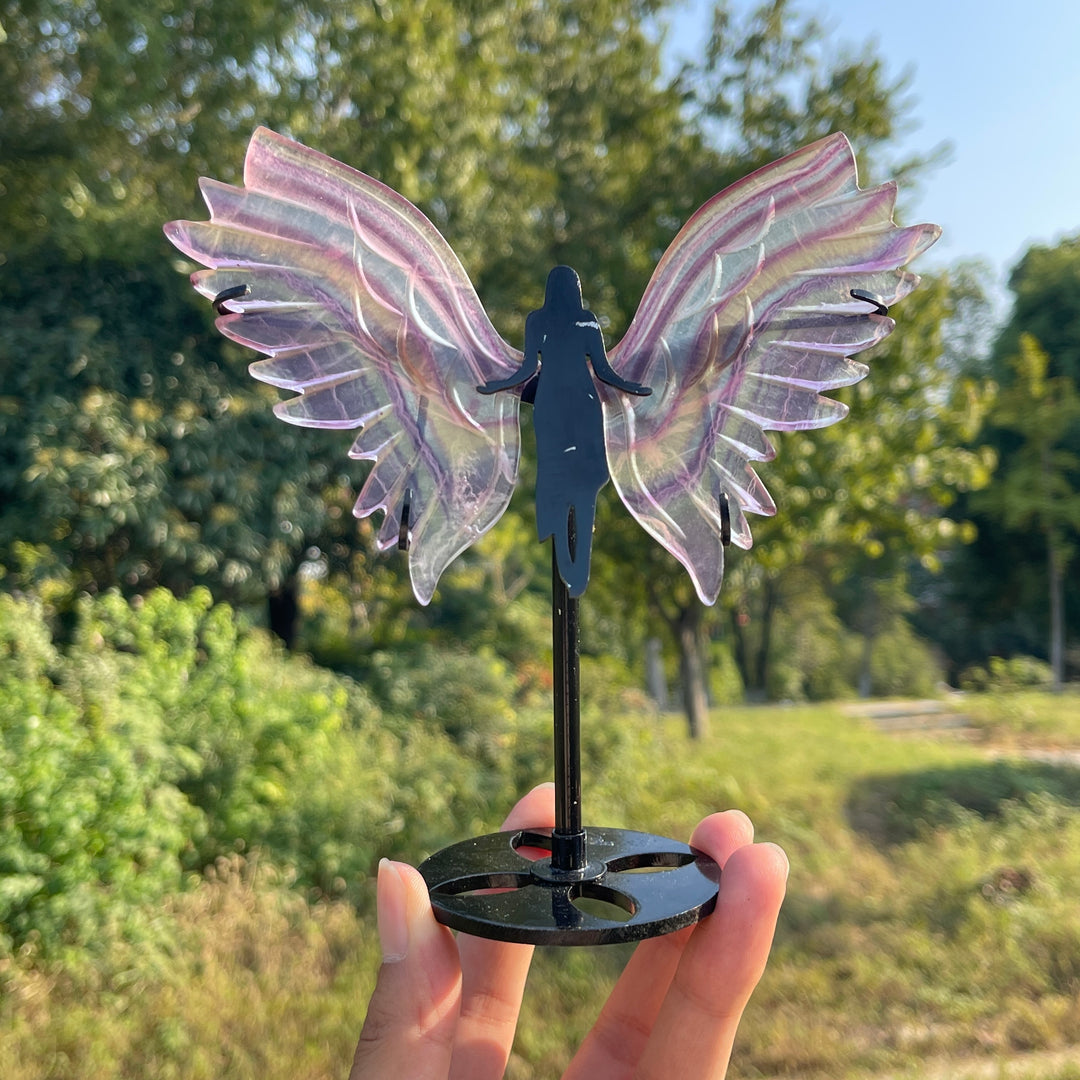 Unique,A Slightly Imperfect Natural Fluorite Angel Wings