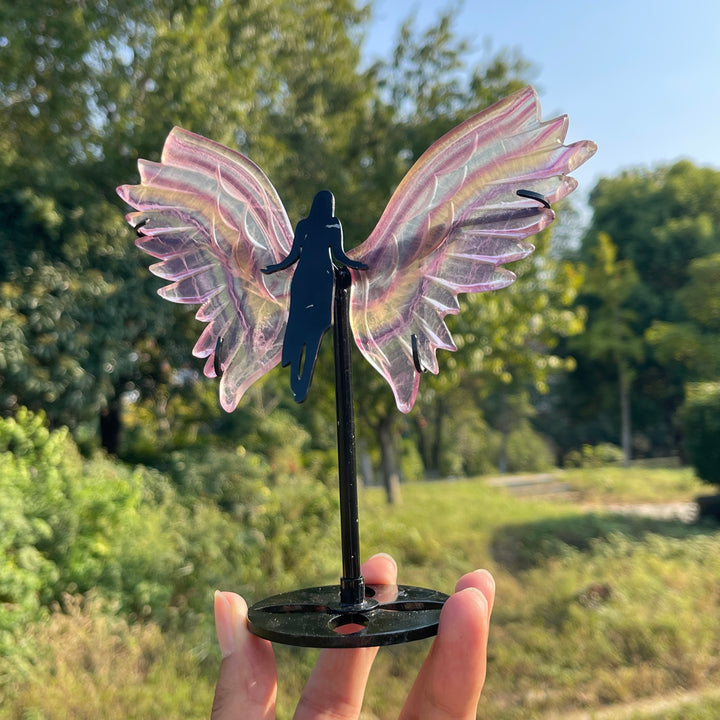 Unique,A Slightly Imperfect Natural Fluorite Angel Wings