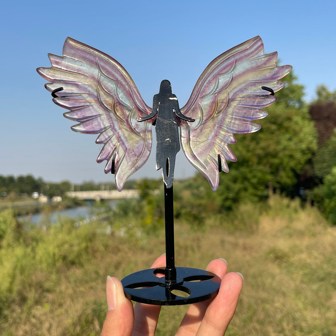 Unique,A Slightly Imperfect Natural Fluorite Angel Wings