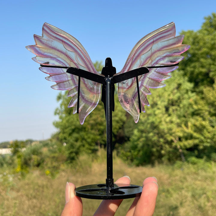 Unique,A Slightly Imperfect Natural Fluorite Angel Wings