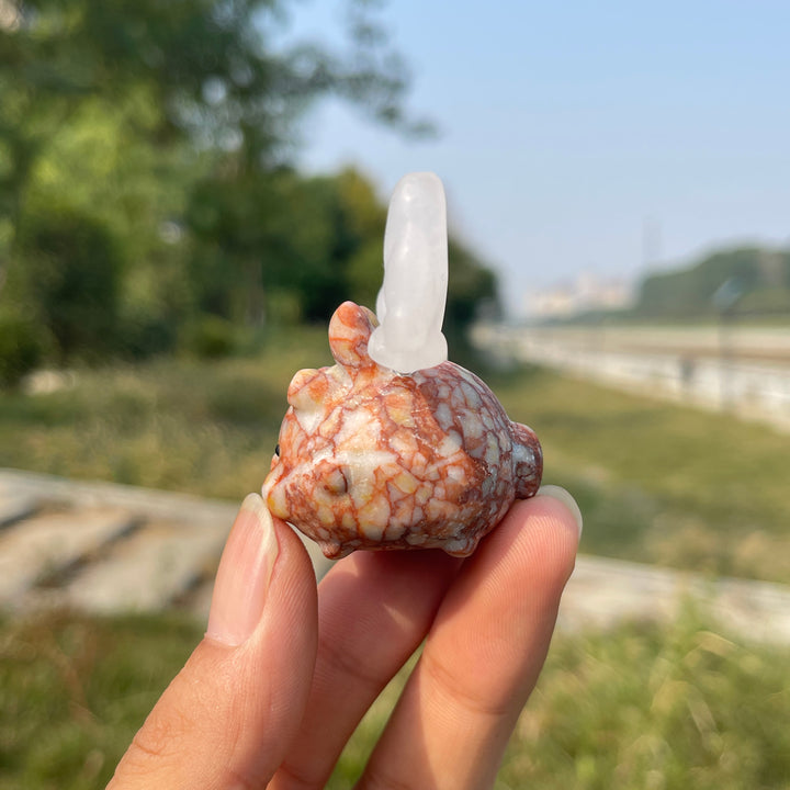 Natural Crystal Cute Wing Flying Pig