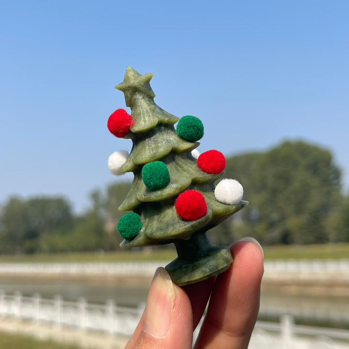 Natural Crystal Small Serpentine Christmas Tree