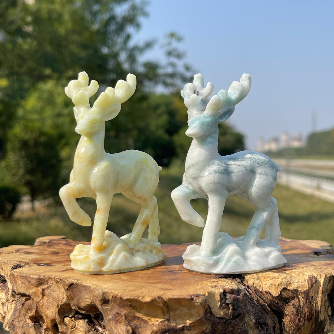 Natural Crystal Carving Sika Deer