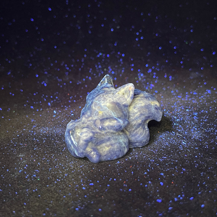 Natural Crystal Carving Cute Squirrel Holding Pinecone