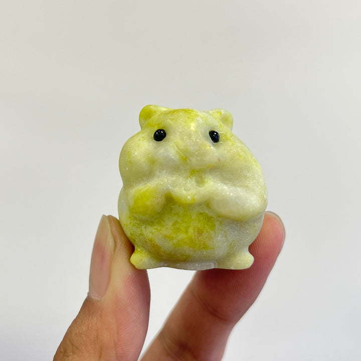 Natural Crystal Carving Chubby Hamster