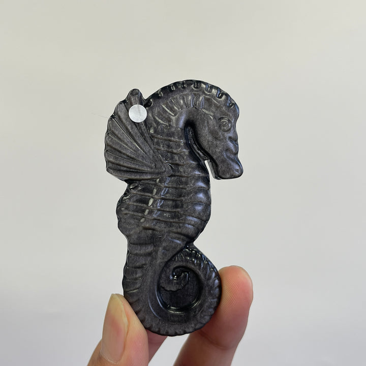 A Slightly Imperfect Natural Crystal Carving Cute Seahorse