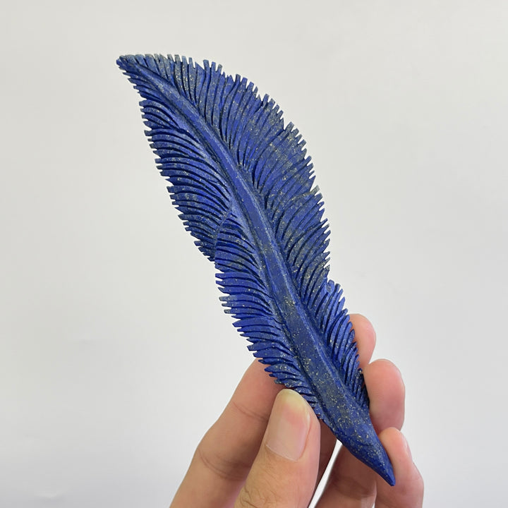 Unique,Natural Crystal Carving Lapis Lazuli Feather