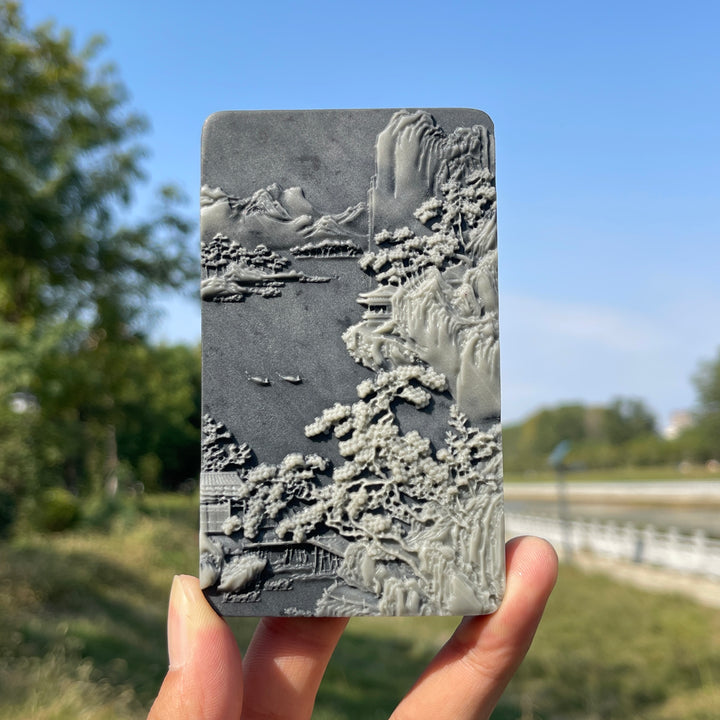 Unique,Natural Crystal TaiJi Stone Exquisite Landscape