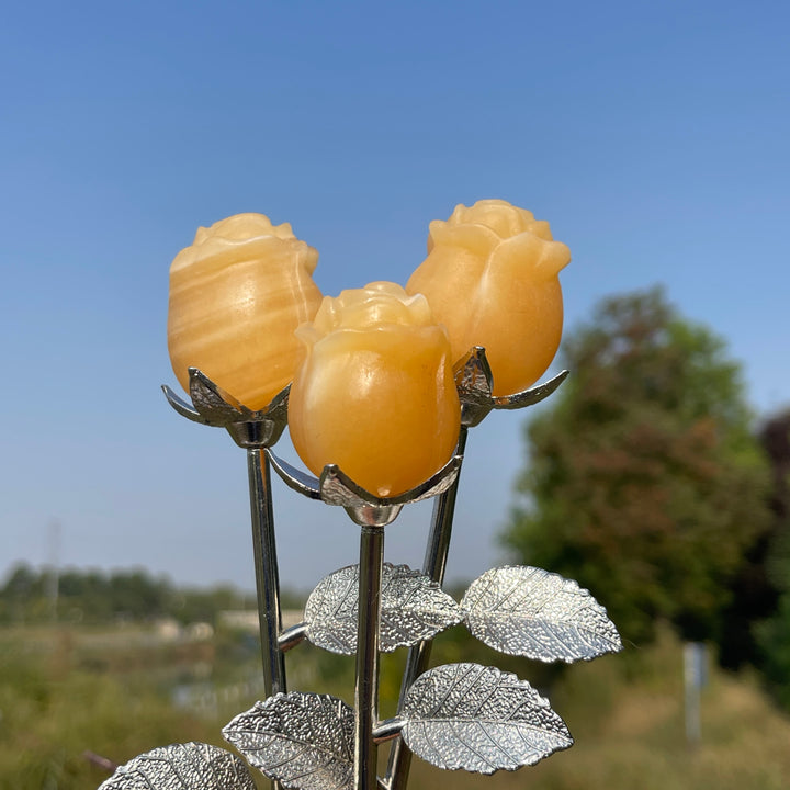 Natural Crystal Exquisite Handheld Rose Flower