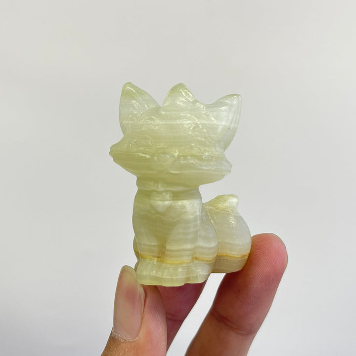 Natural Crystal Carving Smiling Fox