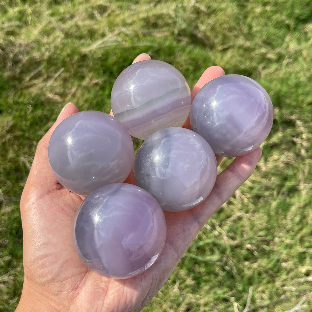 Natural Crystal Lavender Fluorite Sphere