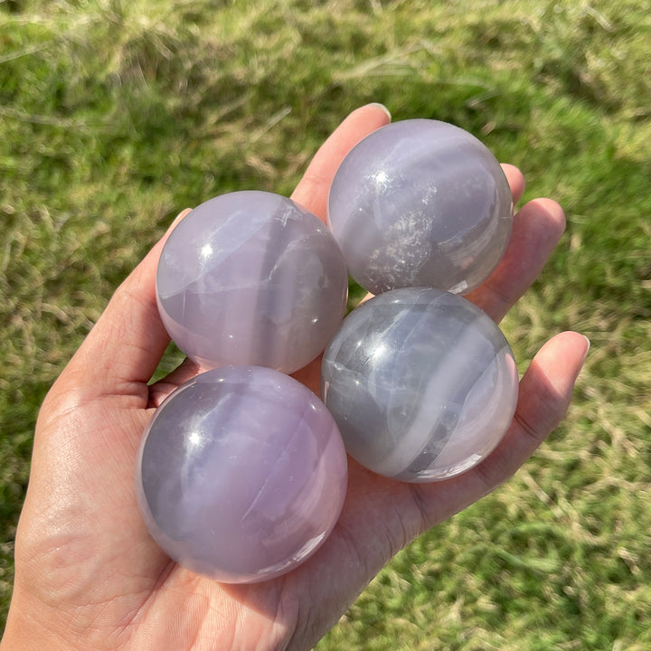 Natural Crystal Lavender Fluorite Sphere