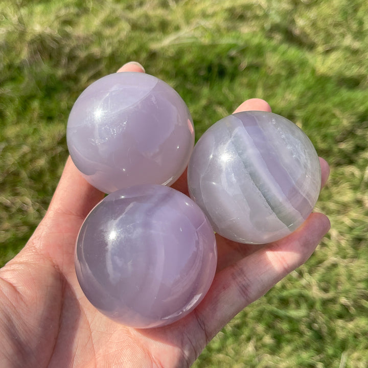 Natural Crystal Lavender Fluorite Sphere