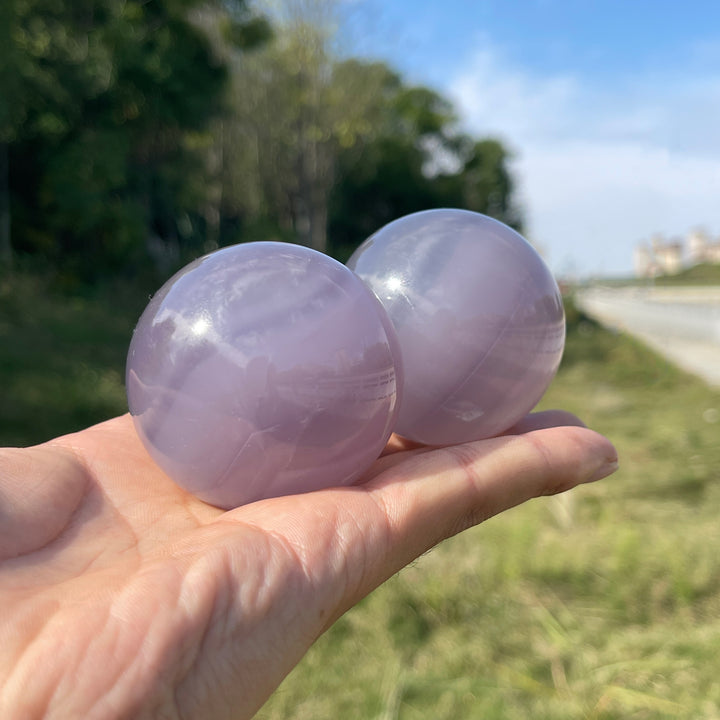 Natural Crystal Lavender Fluorite Sphere