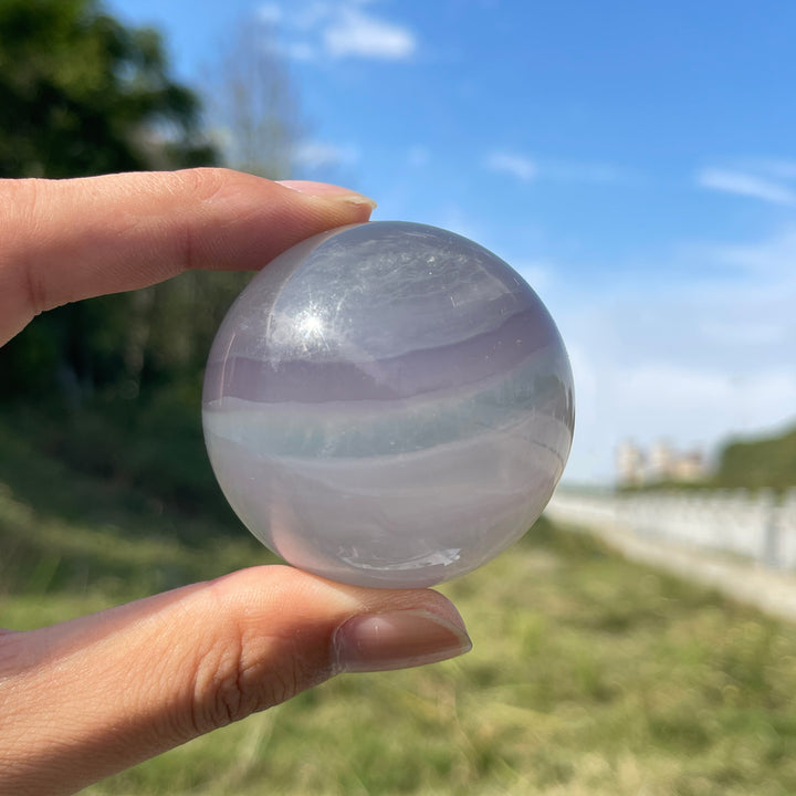 Natural Crystal Lavender Fluorite Sphere