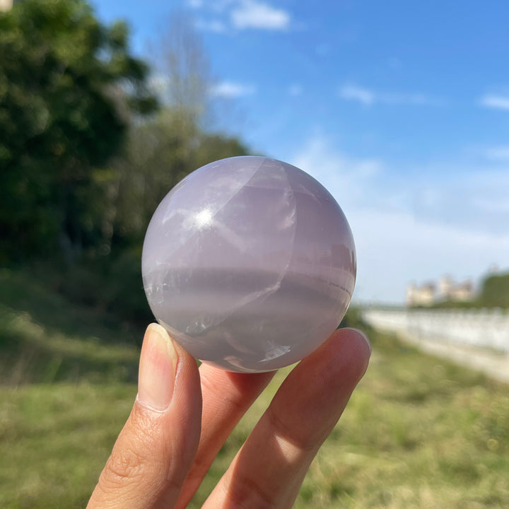 Natural Crystal Lavender Fluorite Sphere