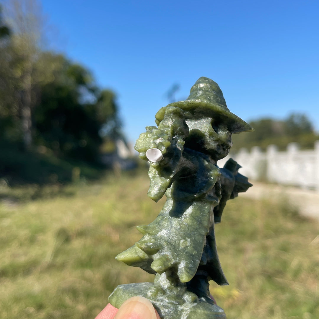 A Slightly Imperfect Natural Crystal Standing Scarecrow